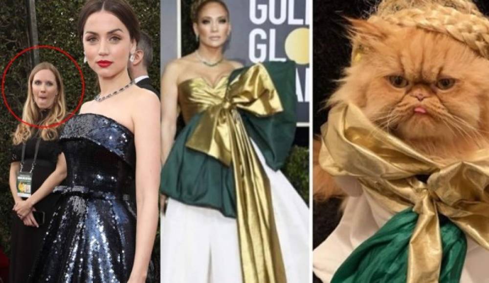 Desde Jason Momoa luciendo sus bíceps, las burlas al vestido de Jennifer López o el atuendo demasiado revelador de Salma Hayek. Estos son los mejores memes de los Globos de Oro 2020.