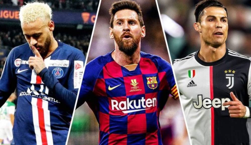 El diario francés L'Equipe publicó la clasificación de salarios mensuales de los futbolistas mejores pagados del mundo, un listado en el que Lionel Messi supera casi el doble a Cristiano Ronaldo y Gareth Bale gana que Mbappé.