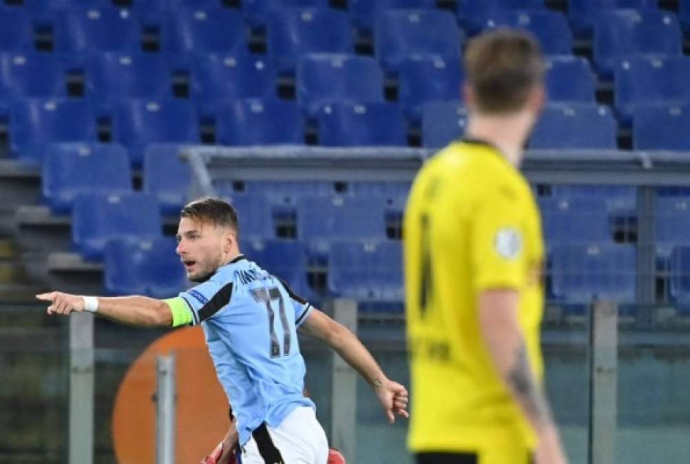 La Lazio regresó este martes a la fase de grupos de la Liga de Campeones, trece años después, con una importante victoria (3-1) frente al Borussia Dortmund-