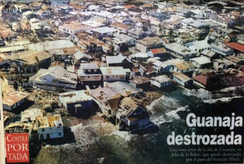 La isla de Guanaja fue una de las primeras zonas devastadas en Honduras por el Mitch.