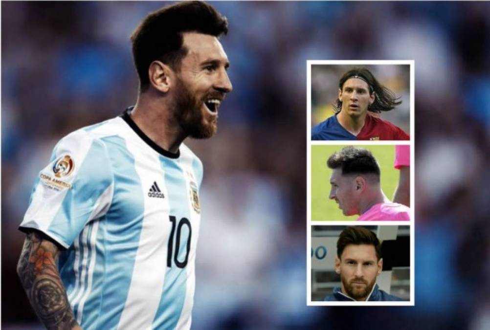 Repasa en esta fotogalería los cortes de pelo que ha ido teniendo el futbolista argentino del Barcelona, Lionel Messi, en su carrera deportiva.