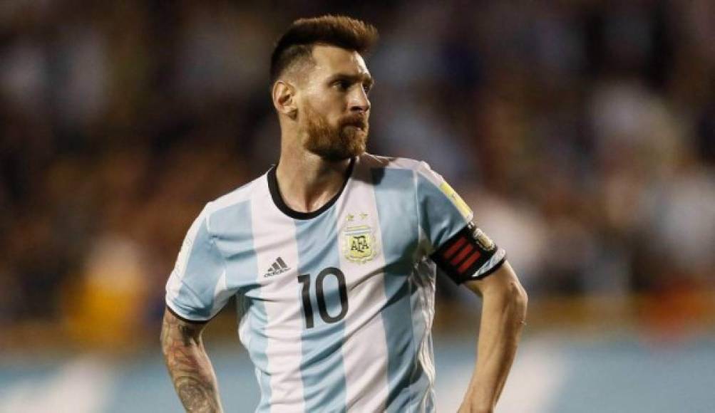 Lionel Messi: El principal delantero de Argentina; en él está la ilusión de los argentinos para poder conquistar la Copa del Mundo en Rusia.