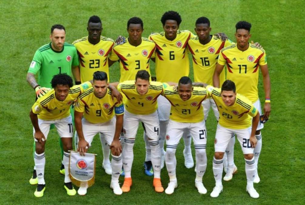 El once titular de Colombia para enfrentar a Japón. Foto AFP