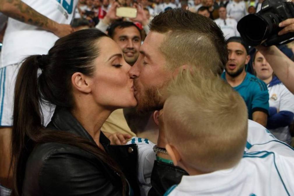 Sergio Ramos festejó con su esposa Pilar Rubio y el resto de familia.,