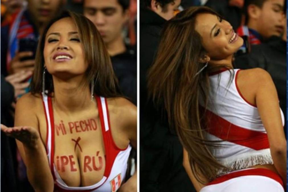 Ella es Nissu Cauti y es conocida como la 'novia' de la Selección de Perú que está participando en el Mundial de Rusia 2018. Hizo una osada promesa.