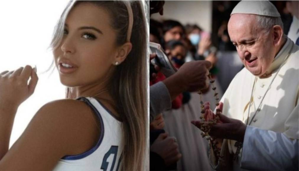 Fue la modelo quien afirmó en redes sociales que la cuenta verificada de Instagram del papa Francisco le dio el me gusta, según los medios.<br/>