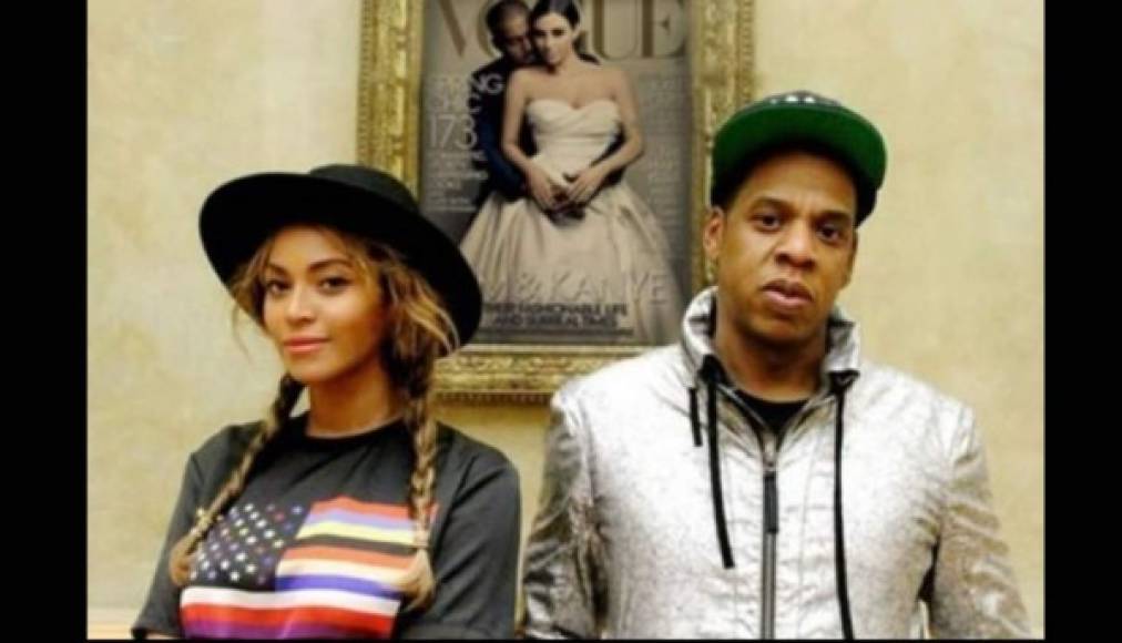La pobre Beyoncé no se salvó de los memes ni cuando publicó una foto suya junto a a la de su esposo visitando la Mona Lisa en París.
