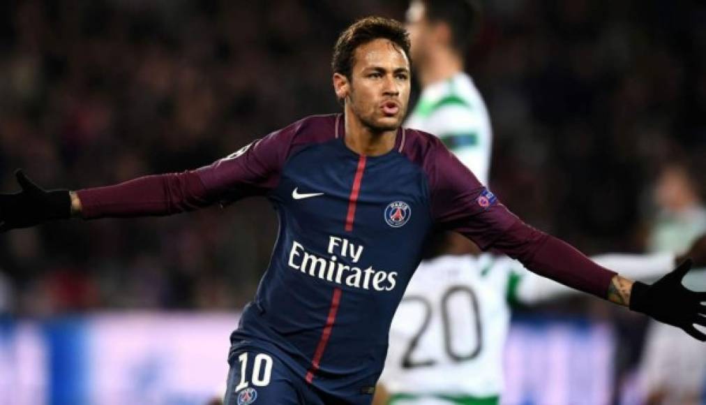 11. Neymar del París Saint Germain - 250 millones de euros.
