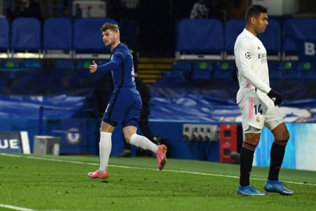 Timo Werner abrió el marcador a puerta vacía y Mason Mount hizo el 2-0 (85), que volvió a llevar al Chelsea a una final europea, casi diez años después de que alzara la Champions en 2012. Foto AFP.