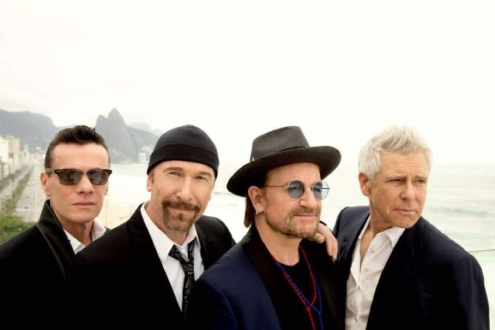 6. U2<br/>Banda musical<br/>Irlanda<br/>$118 millones de dólares<br/>