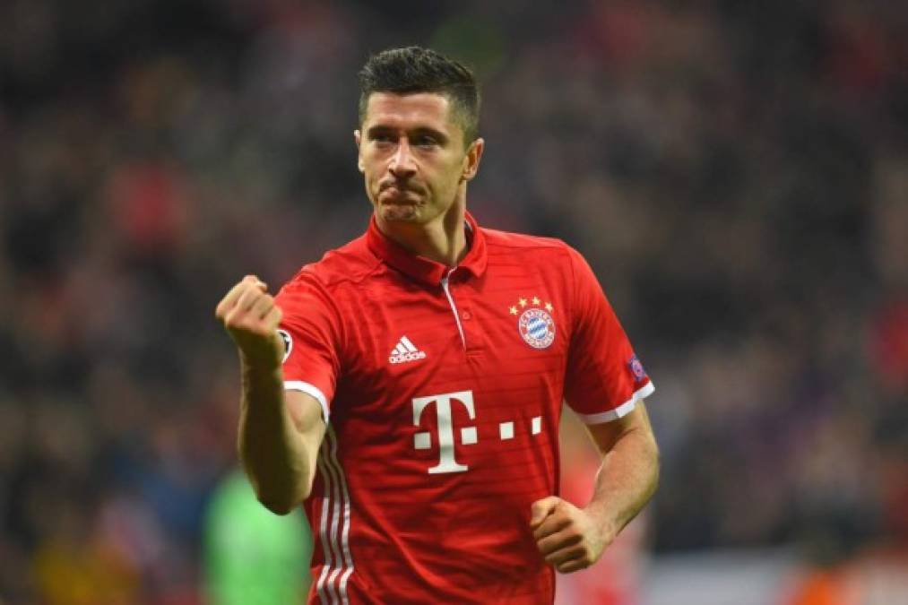 5. Robert Lewandowski (Bayern de Múnich): El delantero polaco sumó 22 goles (44 puntos) en la Bundesliga.