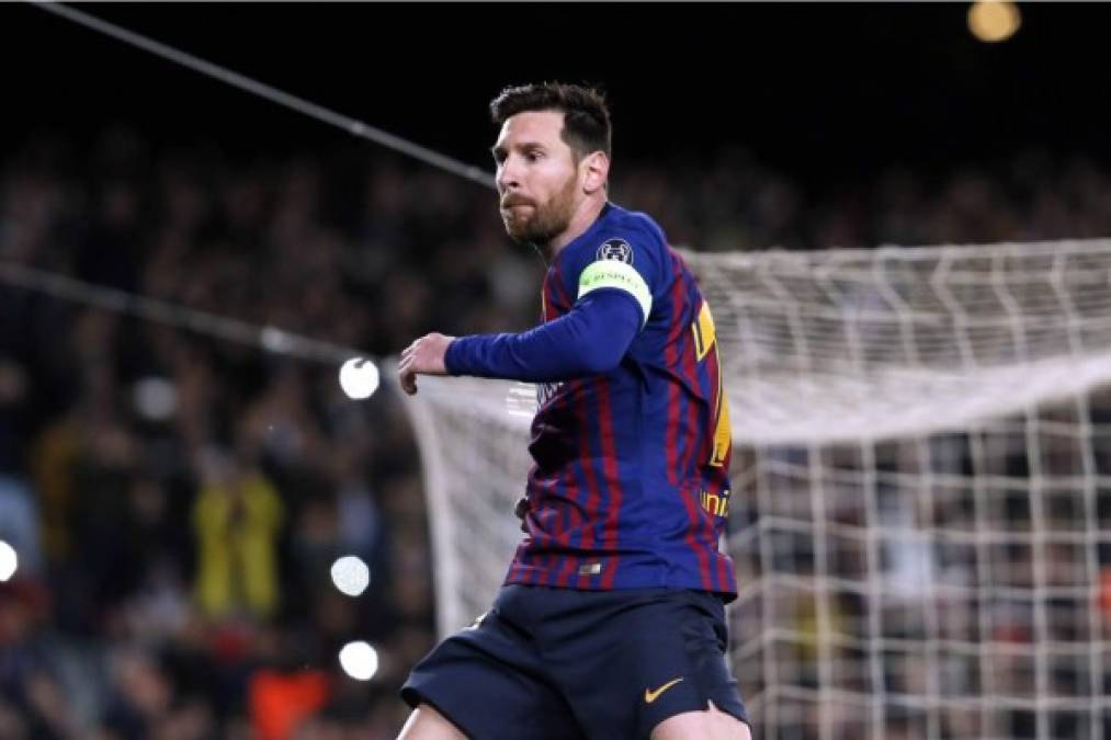 El festejo de Messi tras su golazo de penal a lo Panenka.