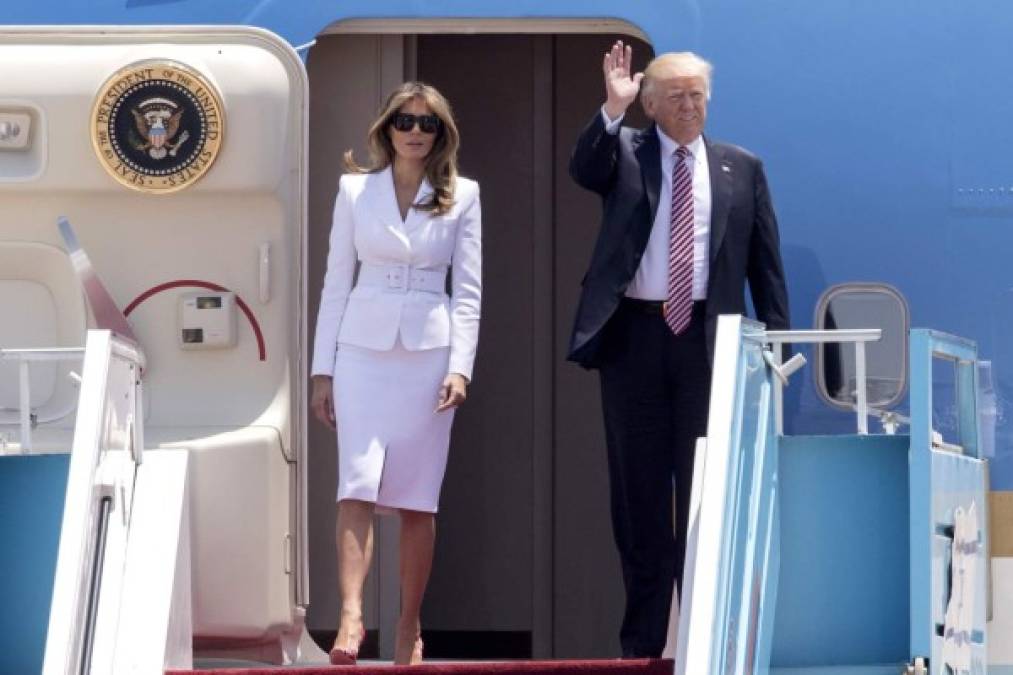 La pareja presidencial estadounidense llegó esta mañana a Israel procedentes de Arabia Saudí, en la segunda parada de la primera gira internacional de Donald Trump como presidente de EUA.