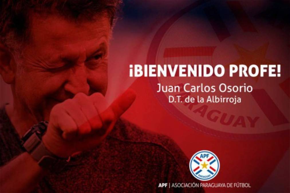 El colombiano Juan Carlos Osorio es el nuevo seleccionador de Paraguay, llega tras desligarse de la selección de México.