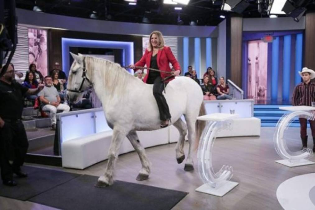 Sus programas siempre son bien entretenidos. En una ocasión montó un caballo en pleno set de grabación.