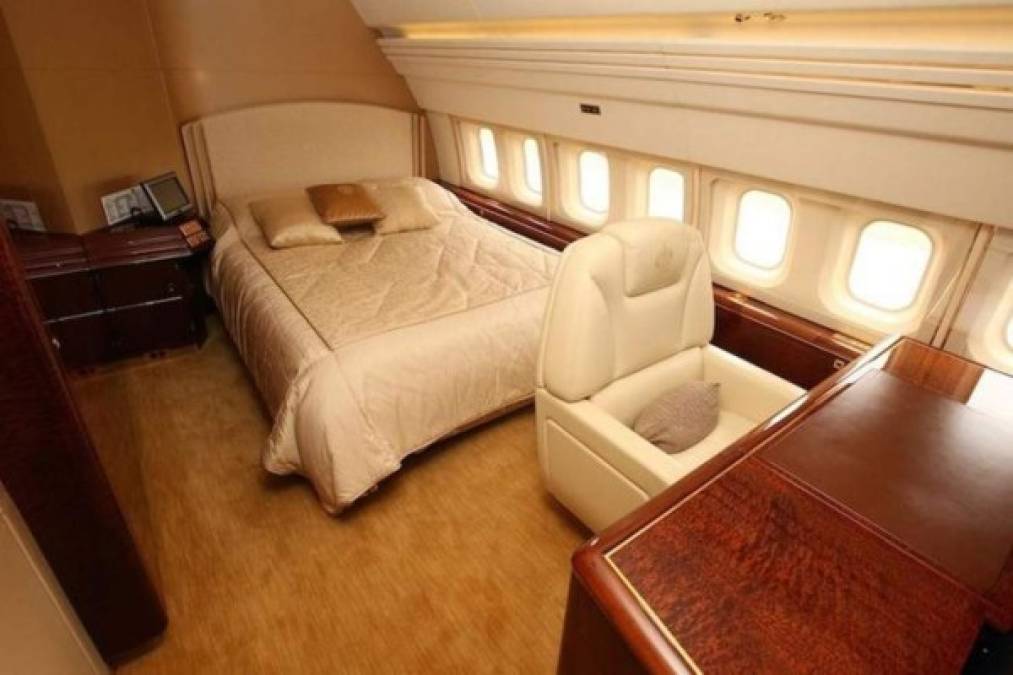 El dormitorio del multimillonario para que repose en sus viajes.