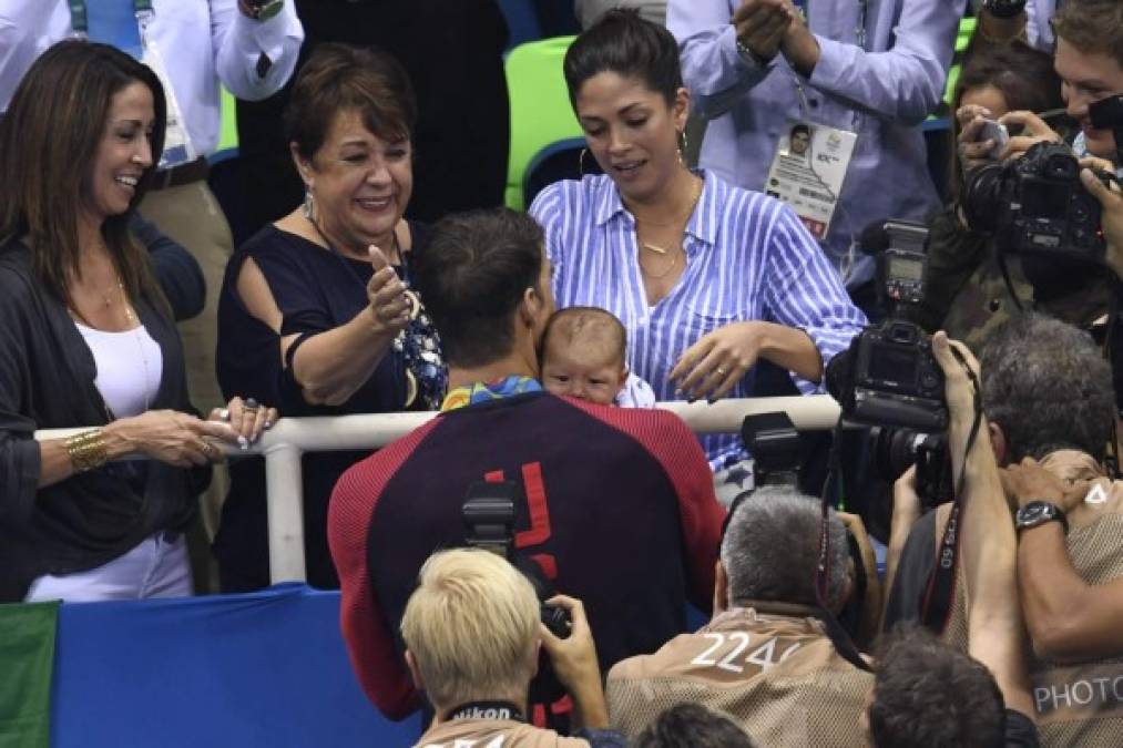 Michael Phelps llevó a su familia a Río de Janeiro para presenciar los que podrían sus últimos Juegos Olímpicos.