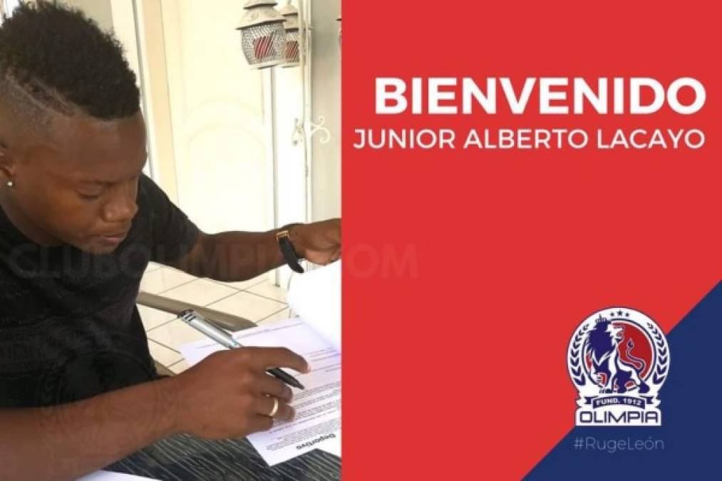 Júnior Lacayo: El Olimpia fichó por tres años al delantero, llega procedente del Marathón.