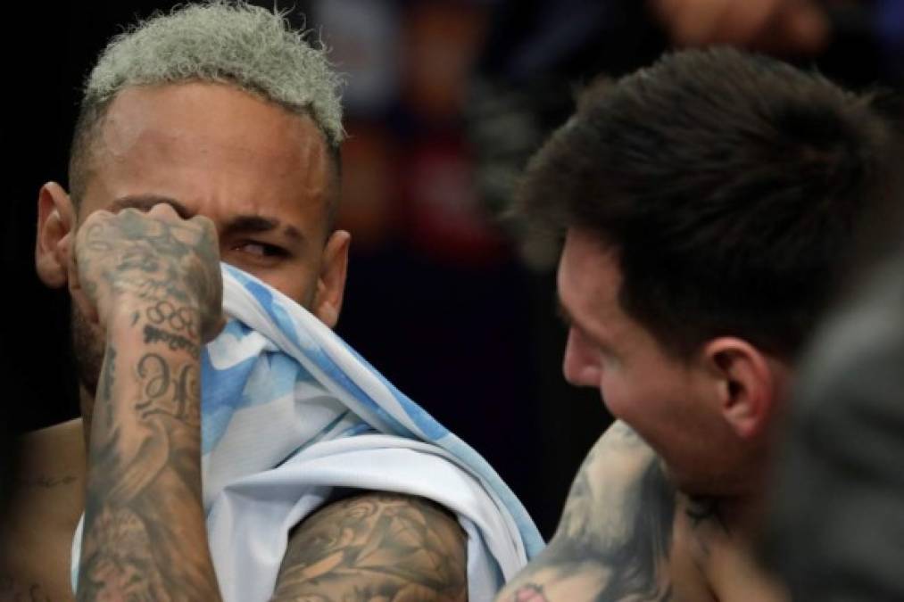 Lionel Messi compartió con su amigo Neymar luego de la final de la Copa América 2021.