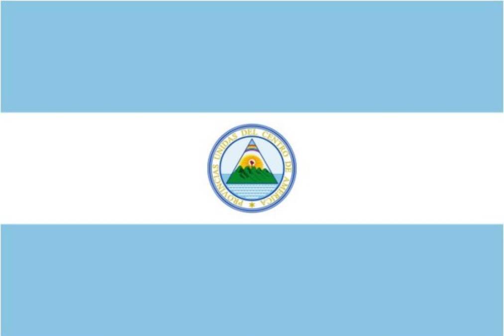 1823 - 1824 Bandera de las Provincias Unidas de Centroamérica.