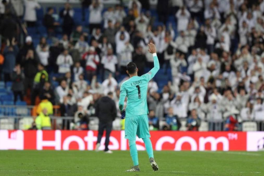 El tico Keylor Navas fue ovacionado al final del partido y el costarricense le agradeció al madridismo las muestras de cariño.