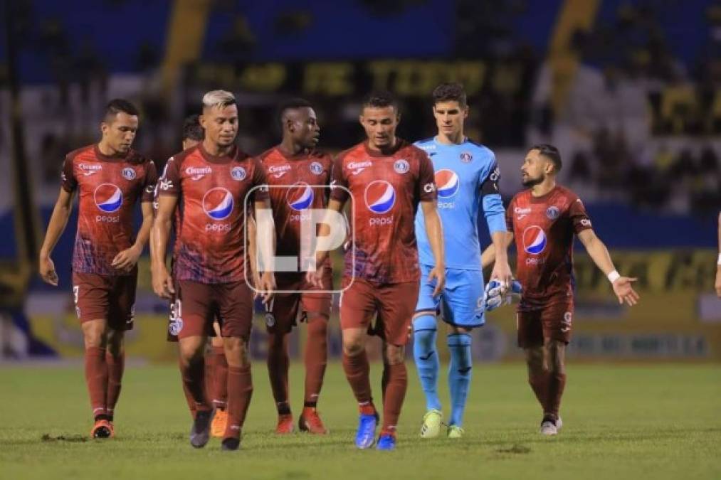 La amargura de los jugadores del Motagua tras la derrota contra el Real España.