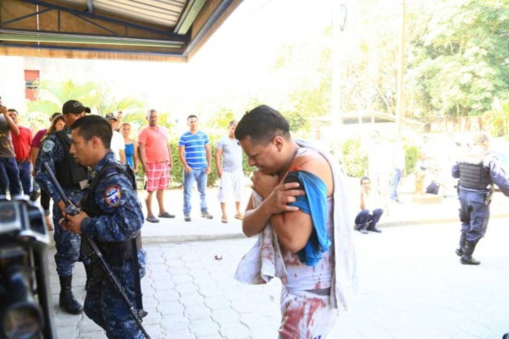 En el amotinamiento del Centro Penal de San Pedro Sula 33 reclusos resultaron heridos.
