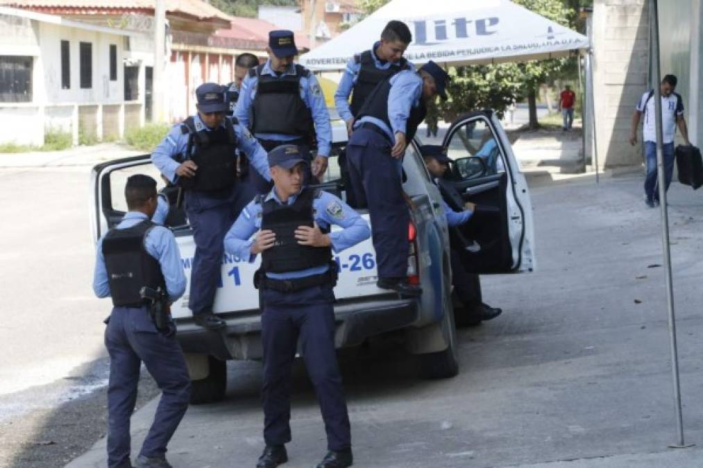 La Policía Nacional ha dado seguridad en el estadio Yankel Rosenthal.