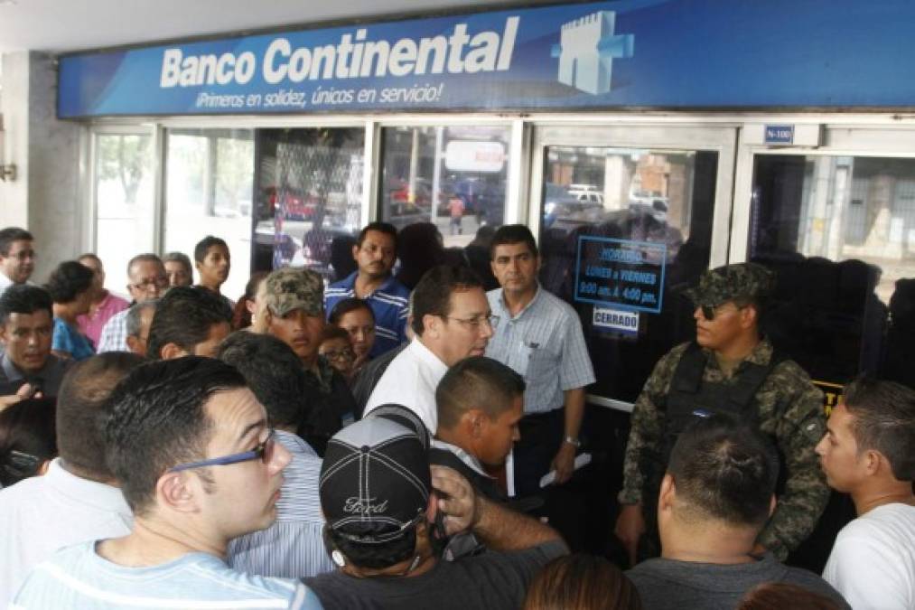Liquidadores de Banco Continental en San Pedro Sula anuncian a los clientes que las agencias estarán cerradas el lunes y martes.