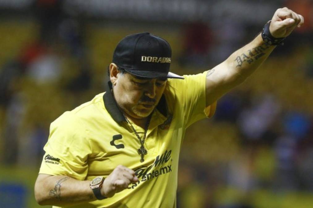 Diego Maradona se ha ganado el respeto de los aficionados de los Dorados de Sinaloa gracias al buen momento del equipo.