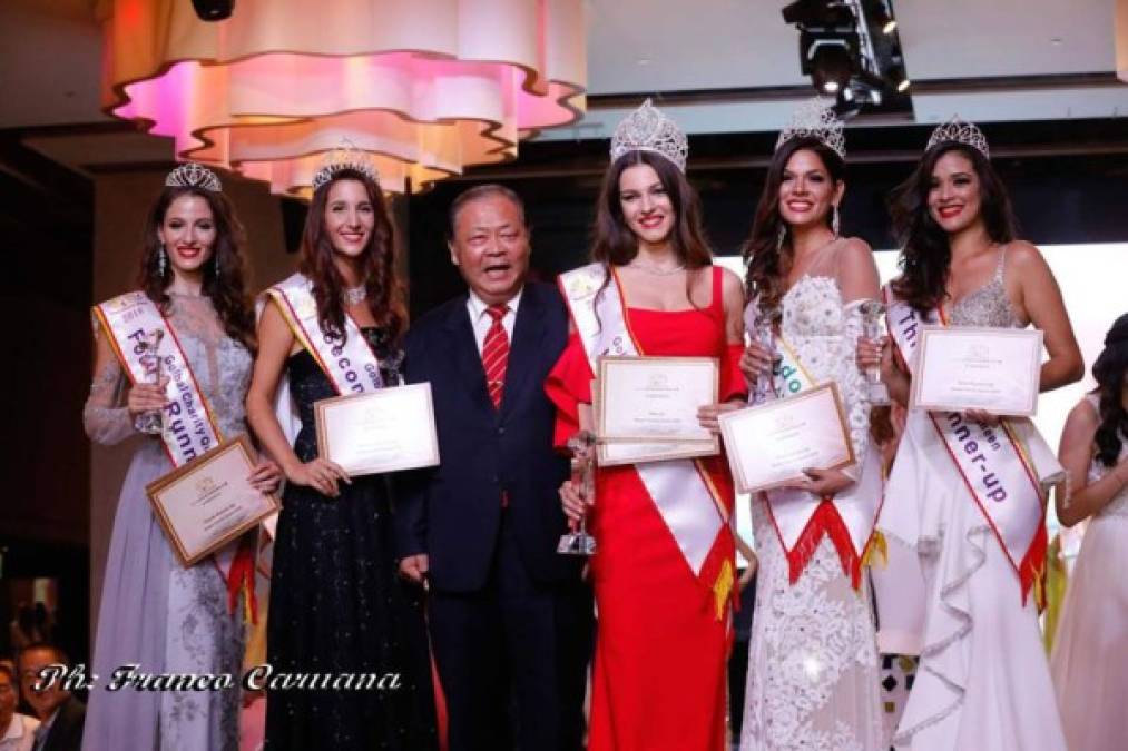 Organización Mundial de la caridad 2018<br/><br/>TOP 5:<br/><br/>Ganadora - Miss Eslovaquia<br/>Primera finalista - Miss Ecuador<br/>Segundo finalista - miss Italia<br/>Tercera finalista - miss Honduras<br/>Cuarta finalista - miss Rumanía