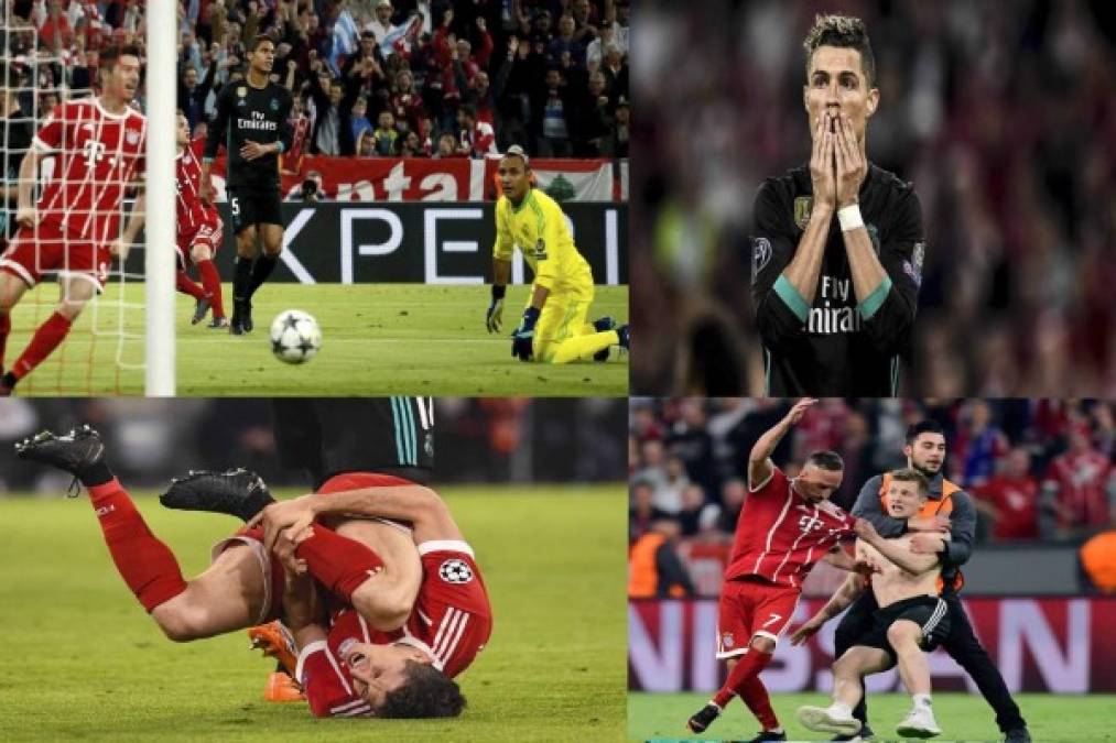 Mira las imágenes más curiosas del duelo de ida de semifinales entre Bayern Múnich y Real Madrid. Keylor Navas cometió un error en el gol del equipo alemán y fue consolado por sus compañeros.