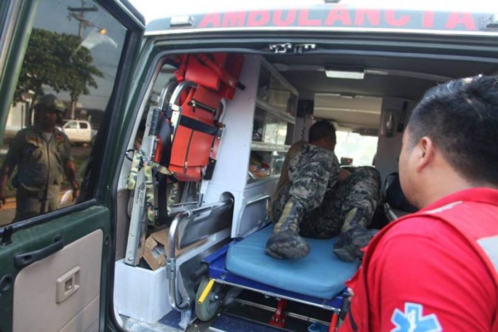 Los heridos fueron trasladados hasta el hospital Mario Rivas de San Pedro Sula.