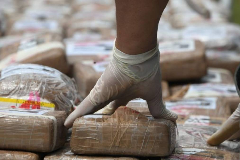 La droga incinerada estaba valorada en más de 55 millones de lempiras.