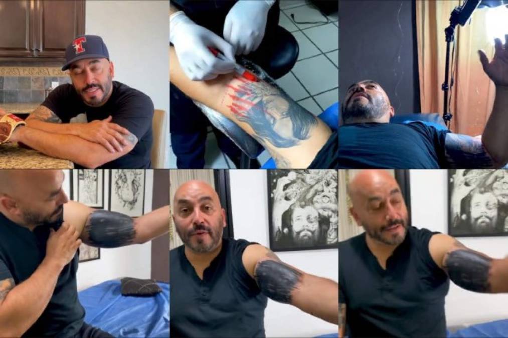 Tras dar a conocer cómo quedó su brazo luego de tapar el tatuaje, las redes sociales se inundaron de memes y burlas hacia el artista de origen mexicano.