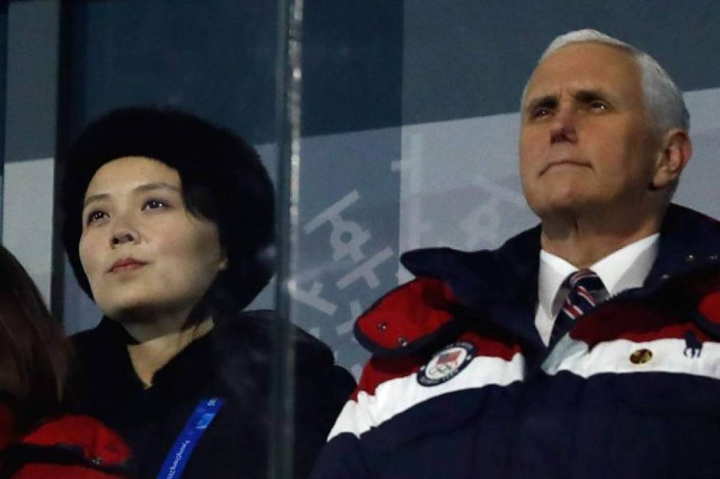 Kim también fue la líder de la delegación norcoreana en los juegos de invierno en Corea del Sur. La joven estuvo junto al vicepresidente estadounidense Mike Pence durante el evento.