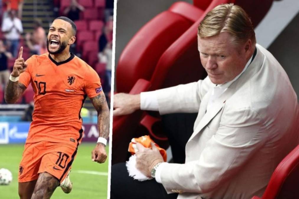 Ronald Koeman asistió al estadio Johan Cruyff de Ámsterdam para observar más de cerca a Memphis Depay, el fichaje que está cerca de contretar el Barcelona. El futbolista marcó un gol en la victoria de Holanda contra Austria en la Eurocopa.<br/><br/>Foto - EFE/AFP