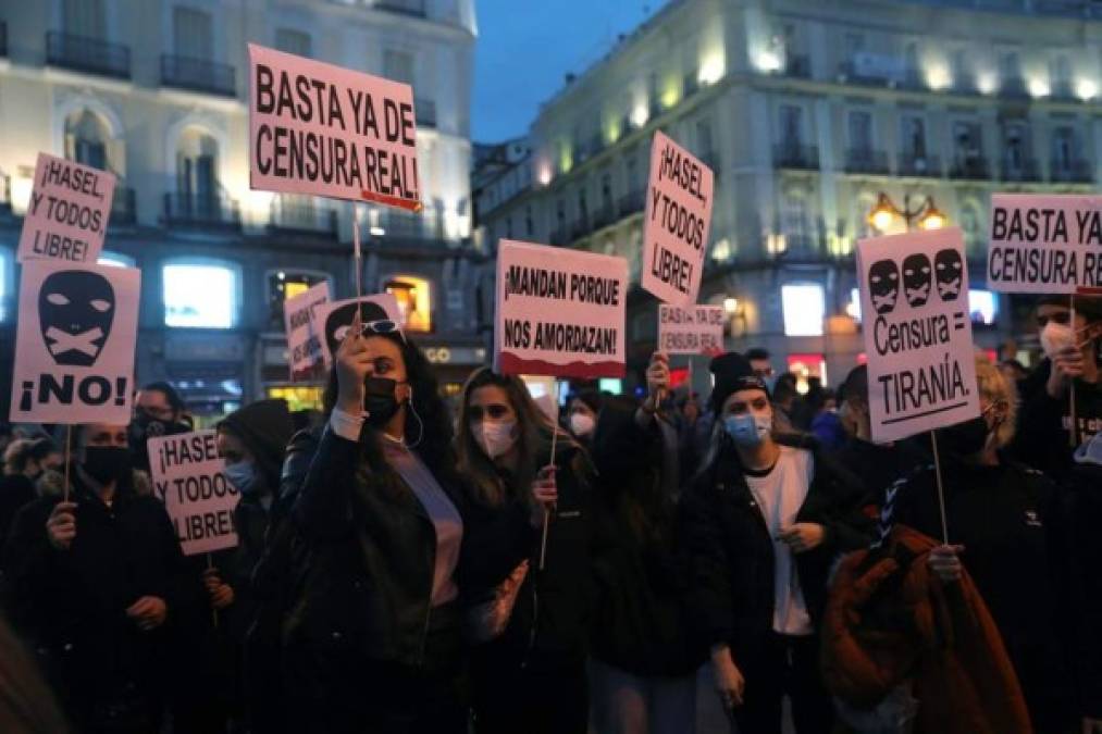 Las iniciativas en defensa de Hasél también se han extendido en días pasados a otras ciudades como Madrid.