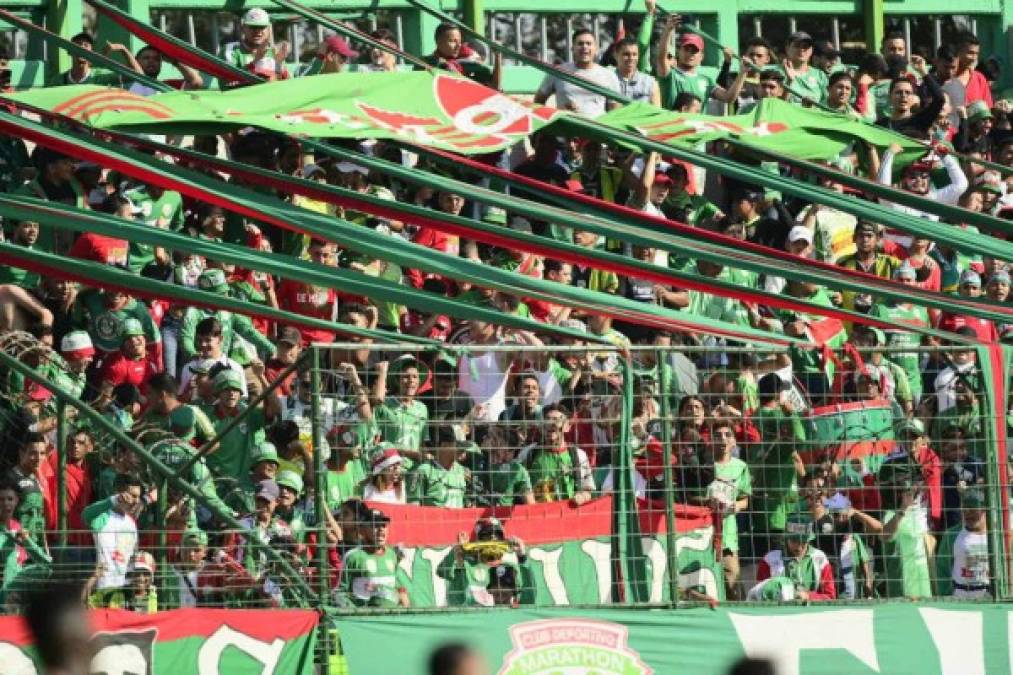 Miles de aficionados del Marathón asistieron al estadio para apoyar a su equipo ante Real España.