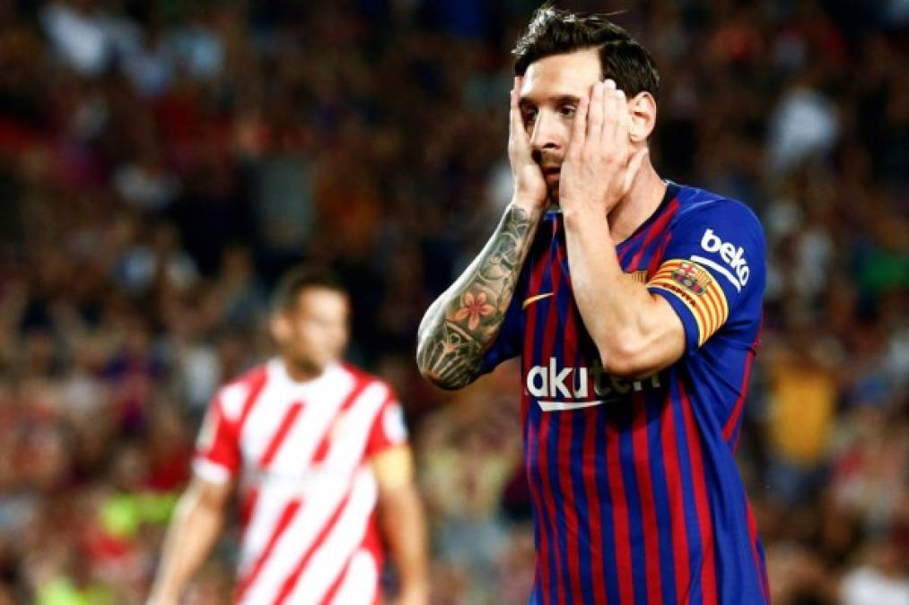 Messi y el resto de jugadores del Barcelona salieron sorprendidos por no ganarle al Girona.