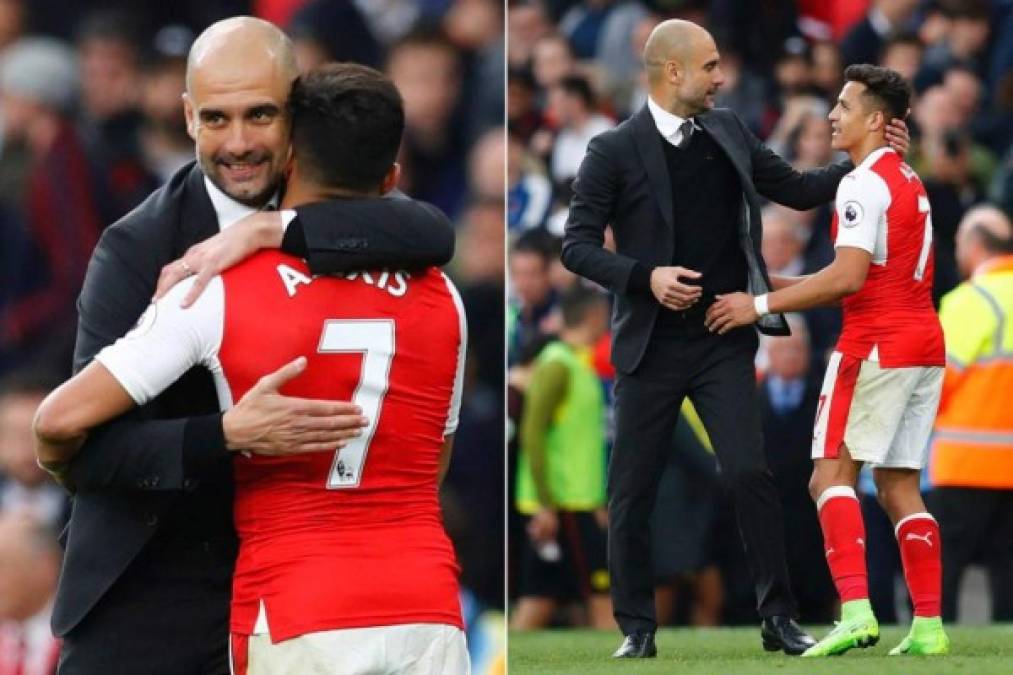 Guardiola habló sobre el por qué no pudo llevarse a Alexis Sánchez al Manchester City: 'Pretendía un trueque con Sterling y no aceptó venderlo: 'Tuvimos un interés en él pero el Arsenal decidió no venderlo, eso es todo'.