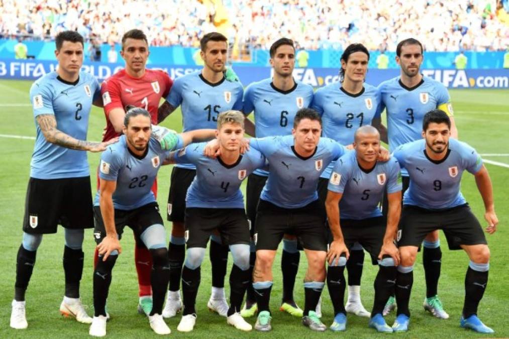La Selección de Uruguay también se clasificó a octavos de final del Mundial en el Grupo A con dos triunfos, igual que Rusia. Foto AFP