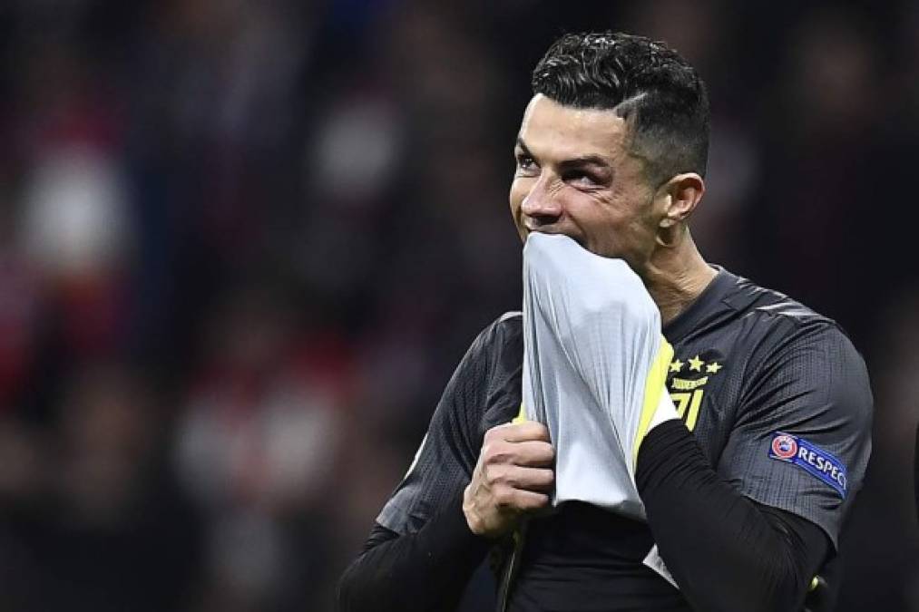 Cristiano Ronaldo vivió una amarga noche en el Wanda Metropolitano.