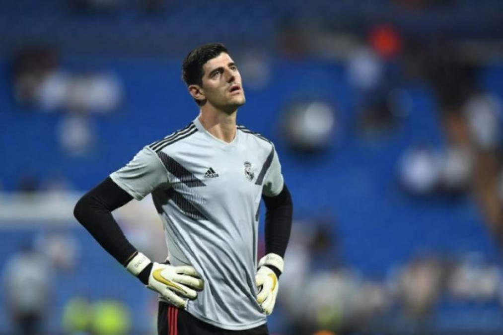 Este fue el rostro de Courtois al saber que no iba a estar en el 11 titular del Real Madrid ante la Roma.