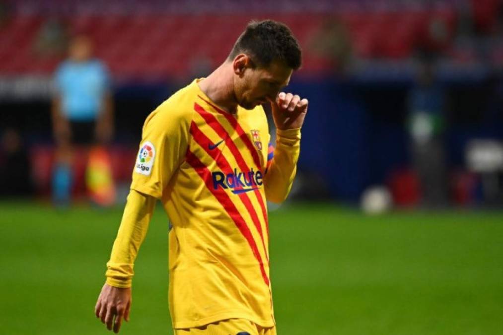 La tristeza era evidente en Messi...
