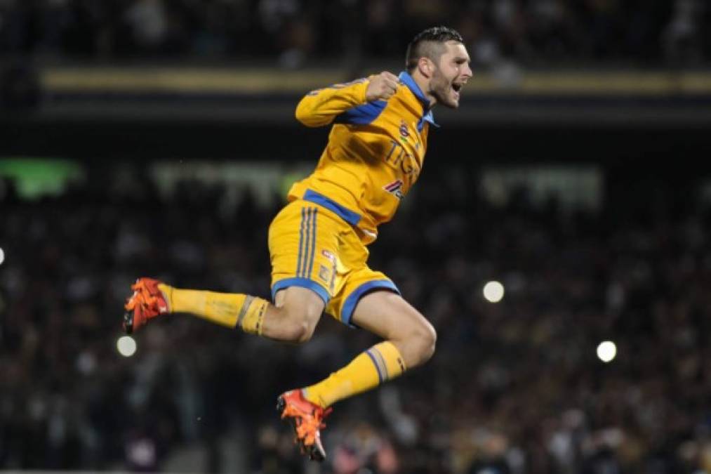 El francés André Pierre Gignac (Francia) aparece por jugar con los Tigres en el campeonato mexicano y destacar en la Liga de Campeones de Concacaf.