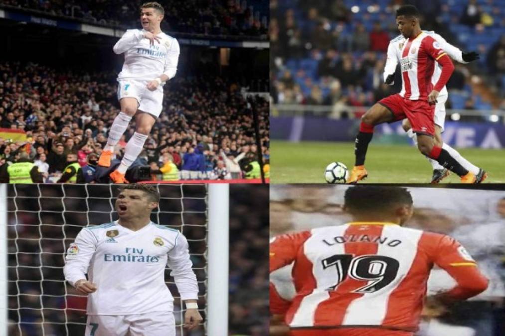 El Real Madrid no tuvo piedad y con un intratable Cristiano Ronaldo goleó 6-3 al Girona en donde militó el hondureño Antony 'Choco' Lozano. Mira las imégenes más curiosas del juego.