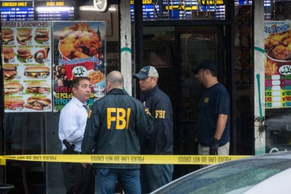 El FBI buscaba evidencias este lunes en el bar donde fue hallado el sospechoso de haber colocado las bombas en Nueva York y Nueva Jersey.