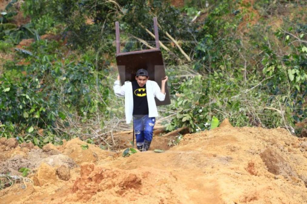 El derrumbe no solo acabó con sus casas, sino que con sus fincas de café, frijolares y maíz.