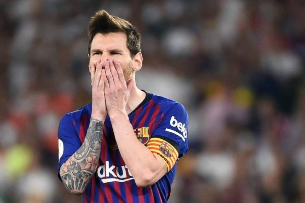 La cara de Messi fue un poema. El argentino estaba decepcionado.